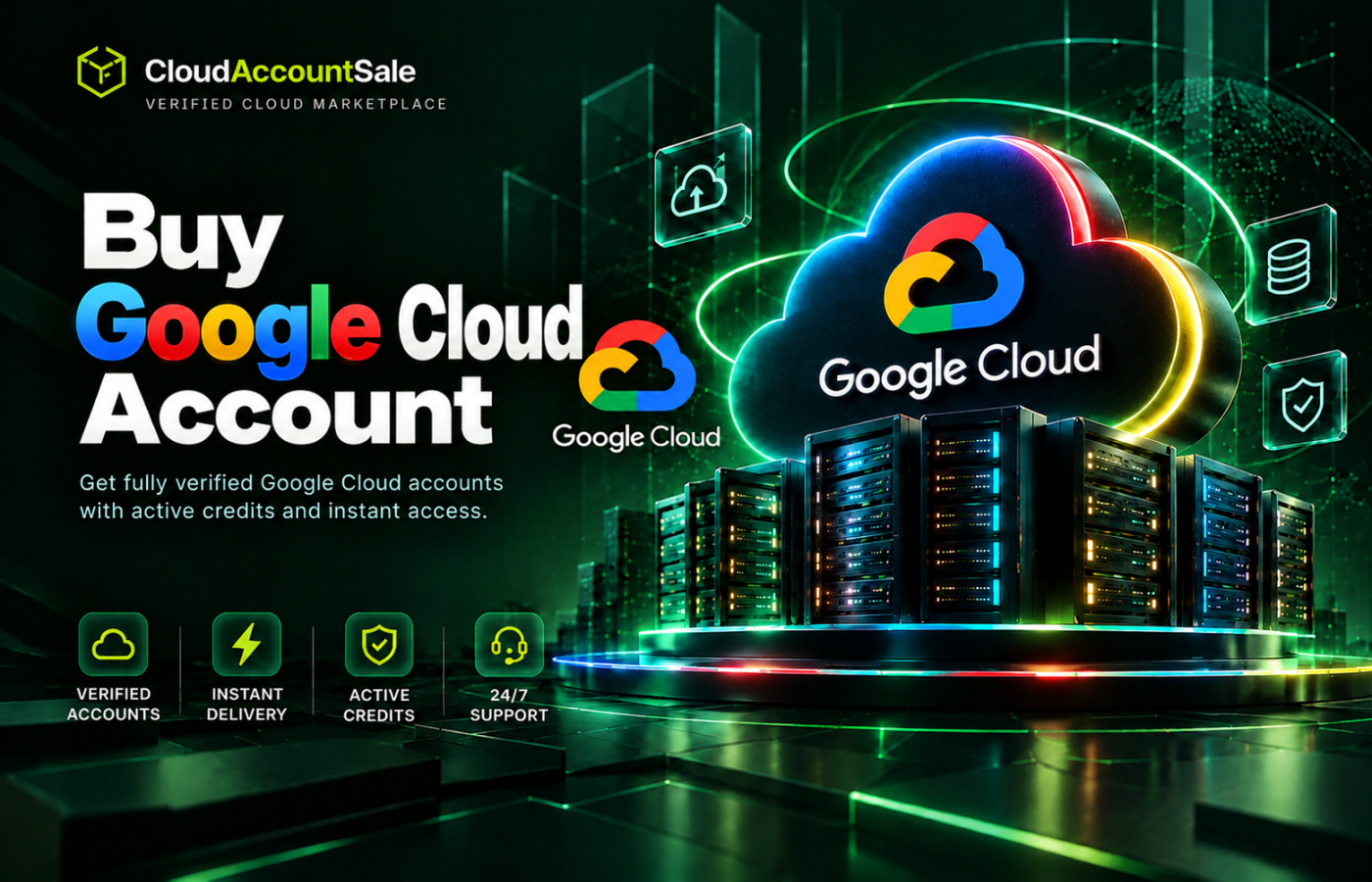 Google Cloud Platform cloud infrastructure visual for Buy Google Cloud Account