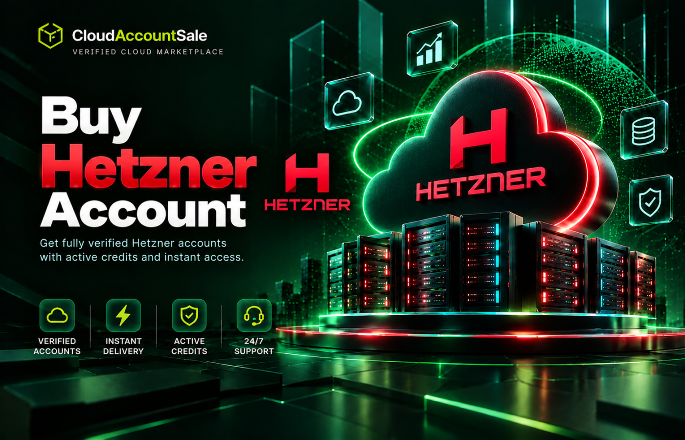 Hetzner Cloud cloud infrastructure visual for Buy Hetzner Account