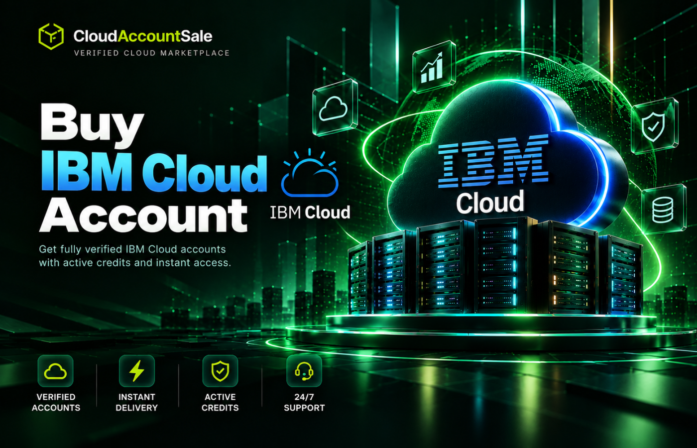 IBM Cloud cloud infrastructure visual for Buy IBM Cloud Account