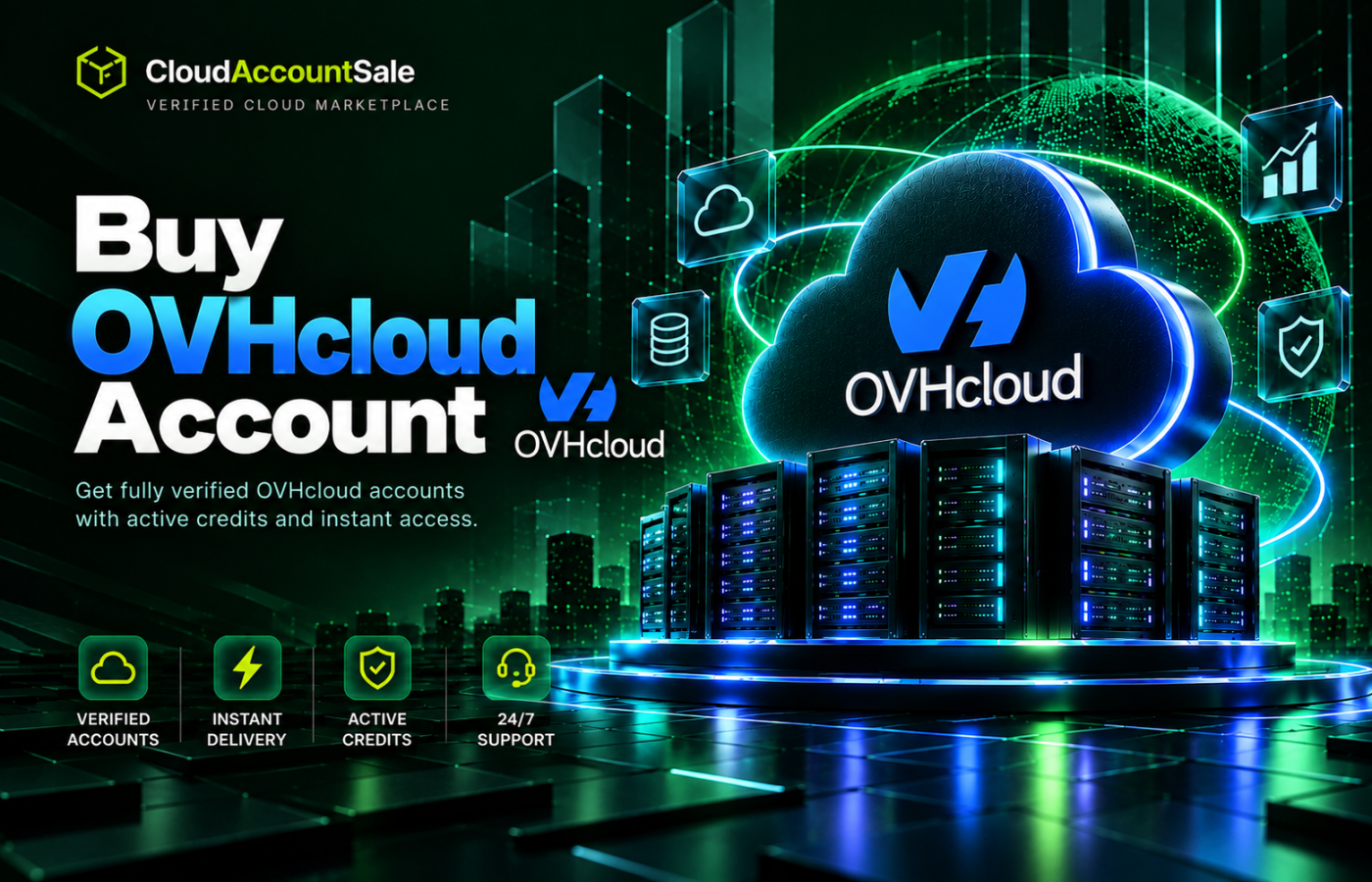 OVHcloud cloud infrastructure visual for Buy OVHcloud Account