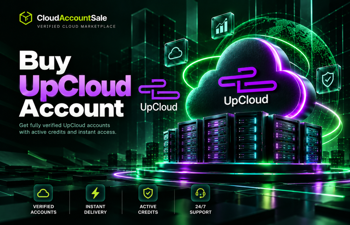 UpCloud cloud infrastructure visual for Buy UpCloud Account